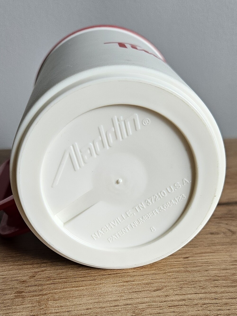 VTG Tim Hortons Super Tim Plastic Travel Mug Aladdin | Made In USA | Red White - Picture 9 of 16